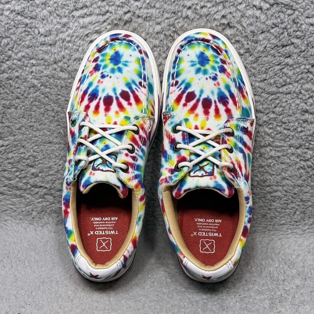Twisted X Kicks Womens Size 5.5 Sneakers Shoes Multi Tie-Dye Moc Toe WCA0037 - Picture 5 of 9
